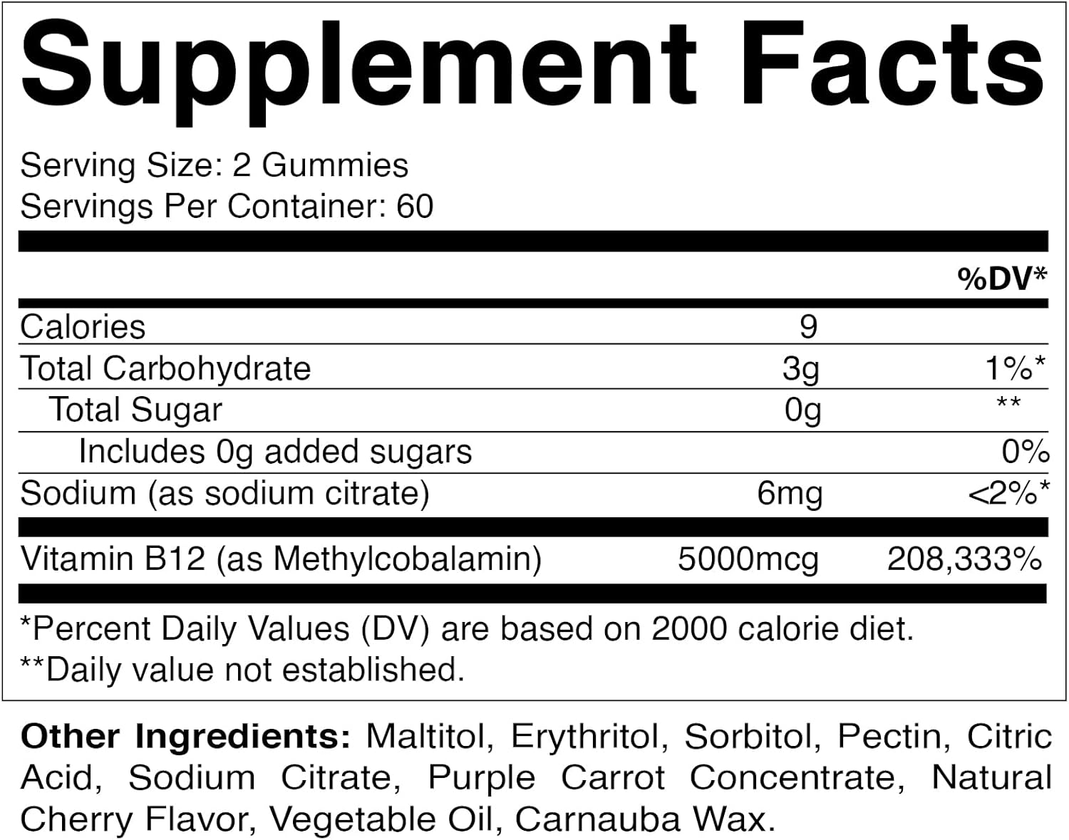 Vitamatic 5000 mcg Methyl B12 Gummies - 120 Count, Natural Cherry Flavor, Energy & Nervous System Support