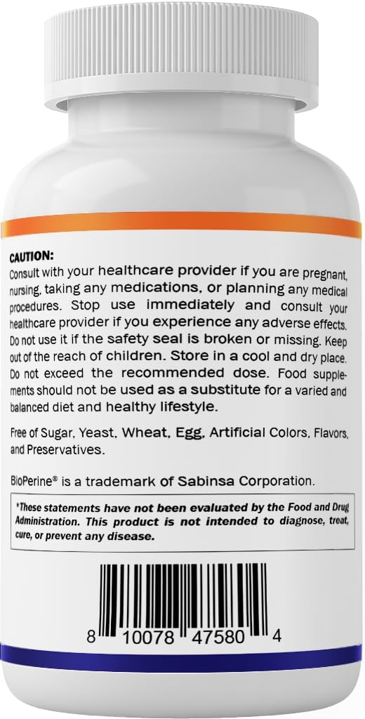 Vitamatic KSM-66 Ashwagandha Root Extract Capsules - 600mg, 60 Count with Bioperine for Enhanced Absorption