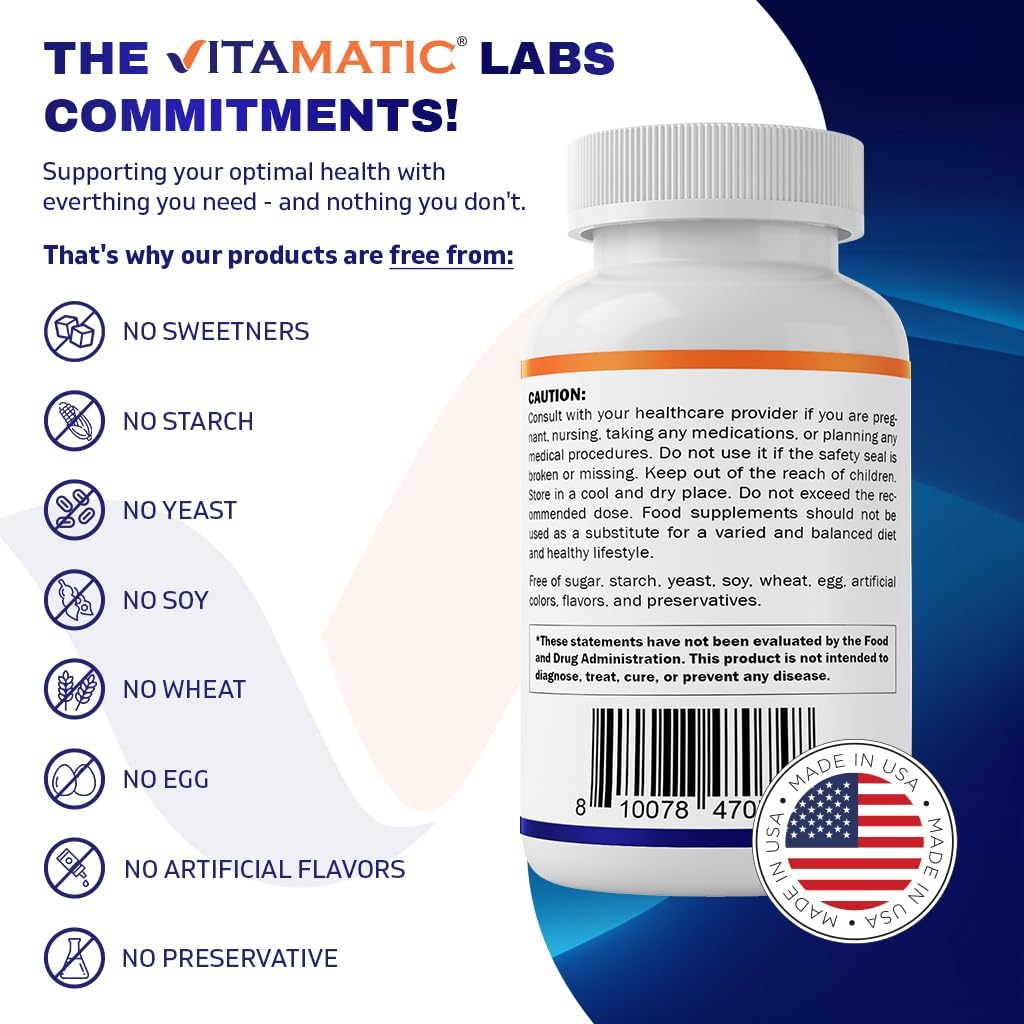 Vitamatic Vitamin B6 500mg - 120 Vegetarian Tablets for Energy, Metabolism, and Immune Health - BoostGo Australia