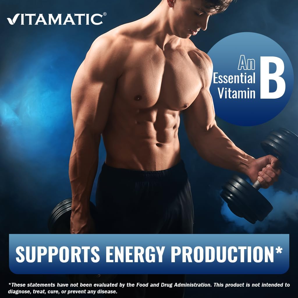 Vitamatic Vitamin B6 500mg - 120 Vegetarian Tablets for Energy, Metabolism, and Immune Health - BoostGo Australia