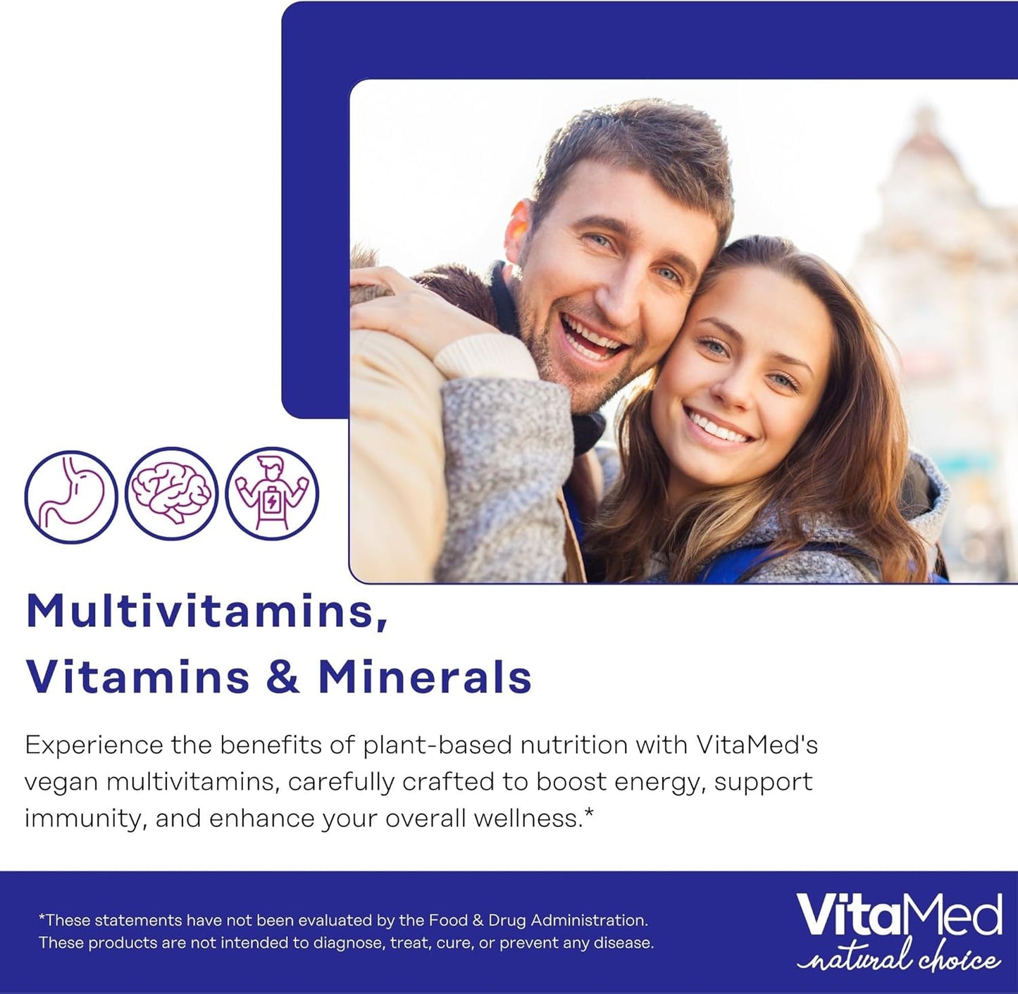 VitaMed Vita Forte Vegan Multivitamin - Complete Daily Supplement for Immune Support & Wellness - 60 Tablets