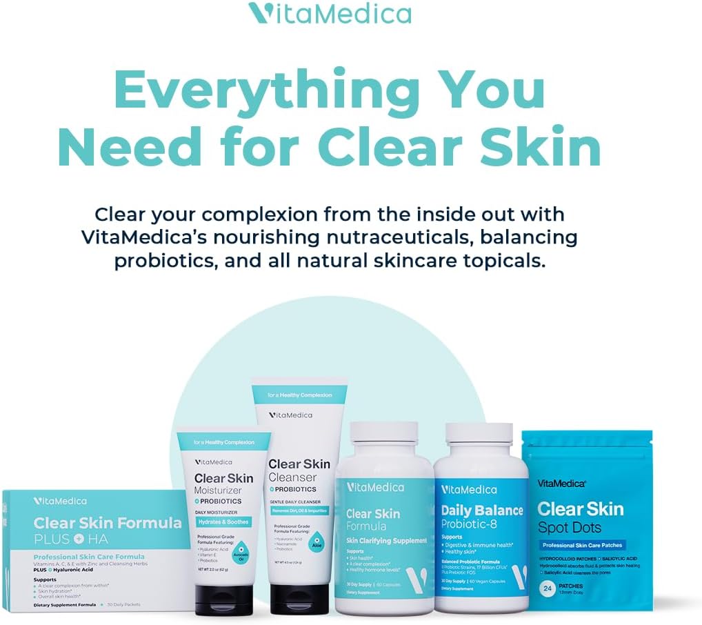 Vitamedica Clear Skin Formula with Hyaluronic Acid - 30 Daily Supplement Packets