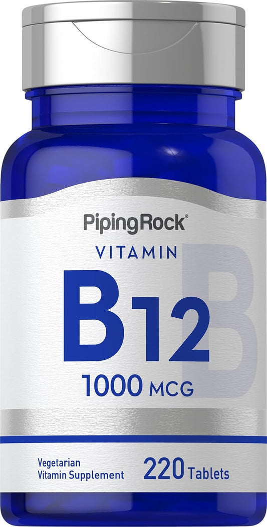 Vitamin B-12 1000mcg Tablets - Non-GMO, Vegetarian & Gluten Free Supplement by Piping Rock