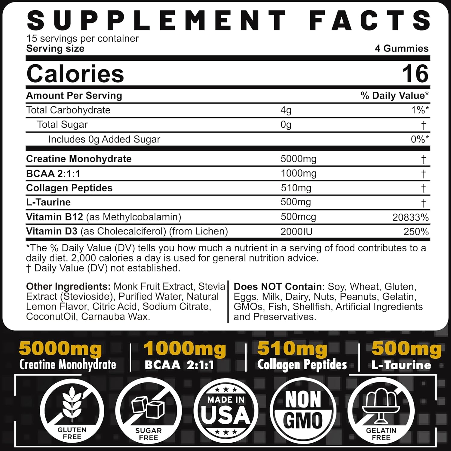 Vitamin B Complex and Creatine Gummies Bundle for Daily Wellness and Energy Boost