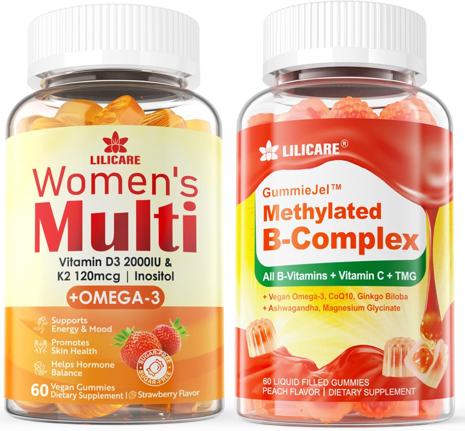 Vitamin B Complex and Women's Multivitamin Gummies by LILICARE