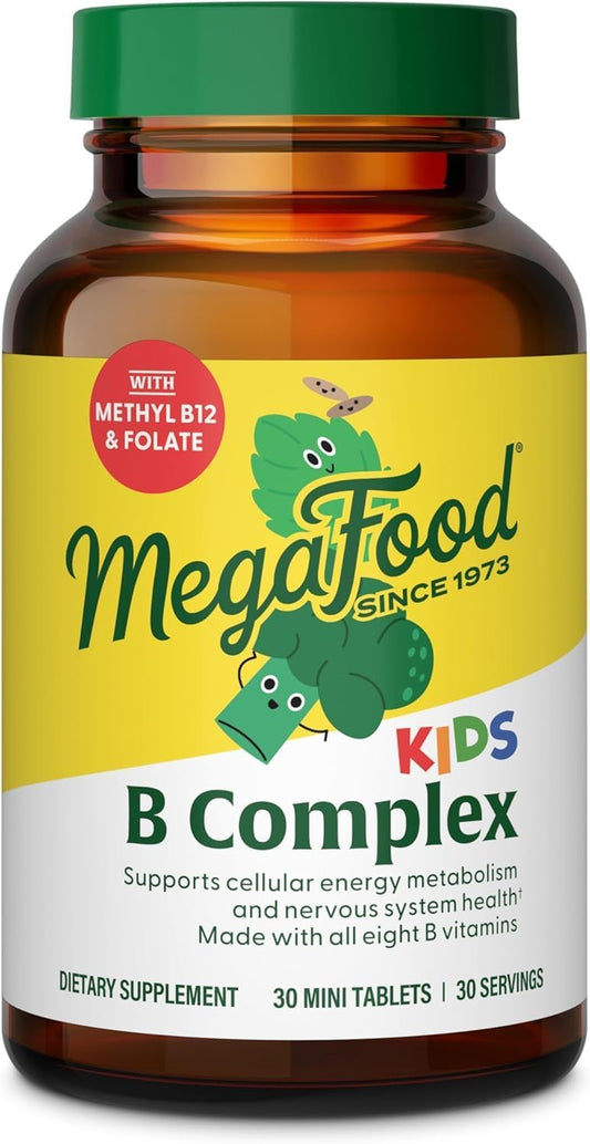 Vitamin B Complex Supplement for Kids – 8 Essential B Vitamins, Supports Energy Production, Vegetarian & Gluten Free, 30 Mini Tablets - BoostGo Australia