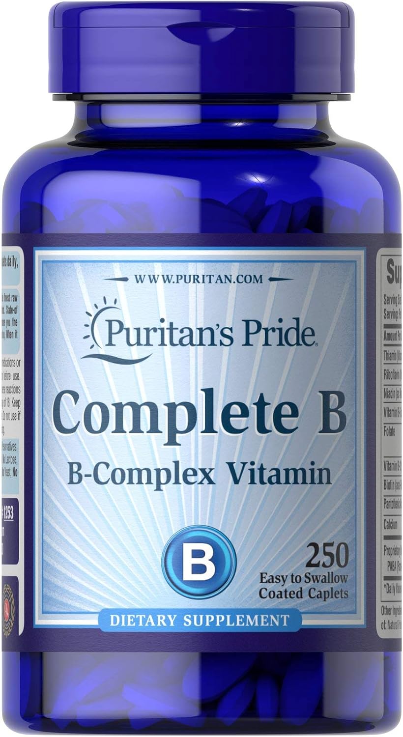 Vitamin B Energy Metabolism Caplets - 250 Count by Puritan's Pride