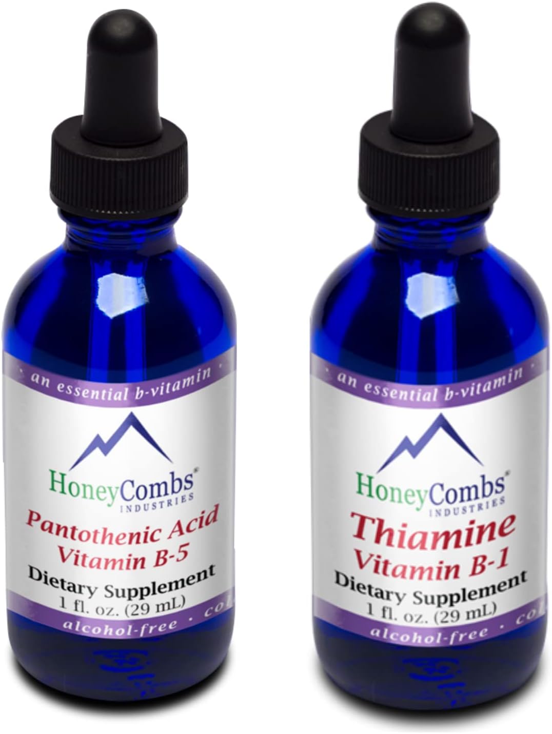 Vitamin B1 Thiamine and B5 Pantothenic Acid Drops - 1 Fl Oz for Energy and Immune Support