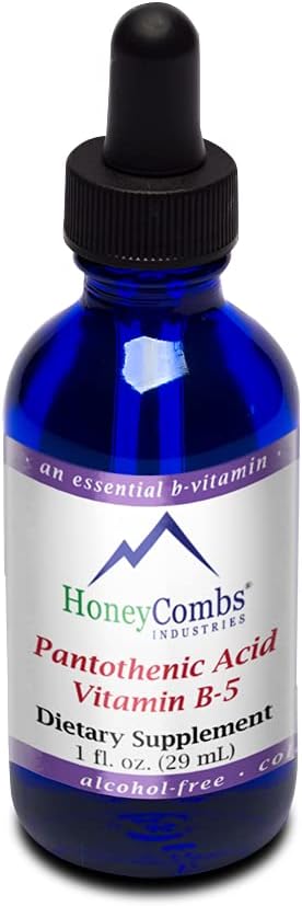 Vitamin B1 Thiamine and B5 Pantothenic Acid Drops - 1 Fl Oz for Energy and Immune Support