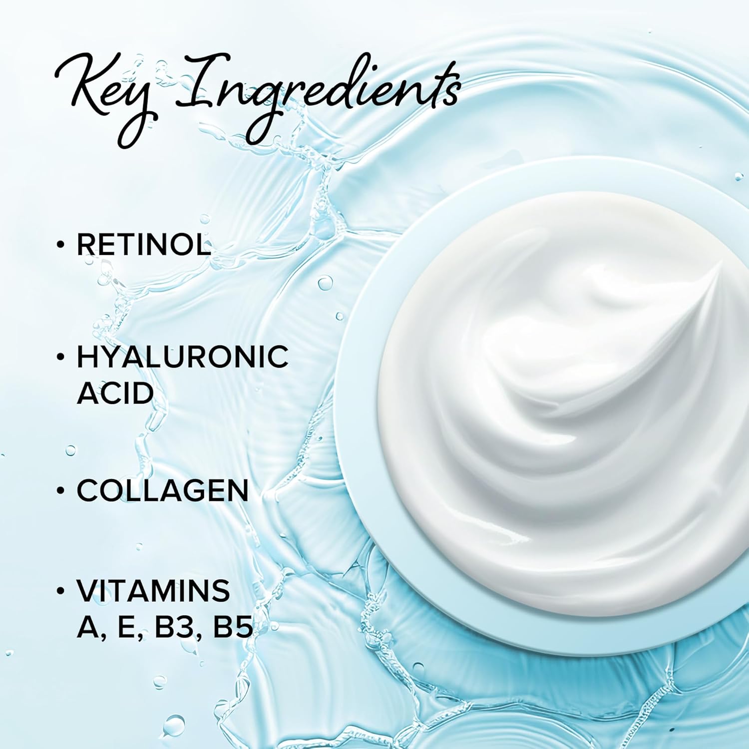 Vitamin B1 Thiamine Gummies, Lip Mask, Face Moisturizer Bundle with A, E, D, C Vitamins, Collagen, Hyaluronic Acid, and Retinol - Skin, Nails, Hair Care Kit for Anti-Aging & Dry Lips