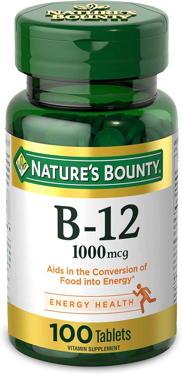 Vitamin B12 for Energy Metabolism Support - 1000 mcg, 100 Count by Nature's Bounty