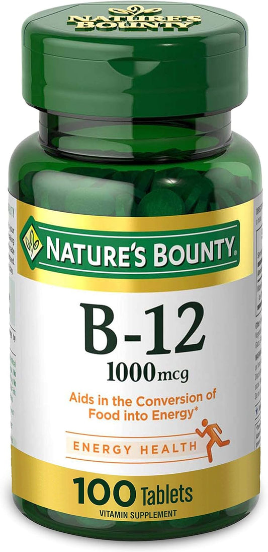 Vitamin B12 for Energy Metabolism Support - 1000 mcg, 100 Count by Nature's Bounty