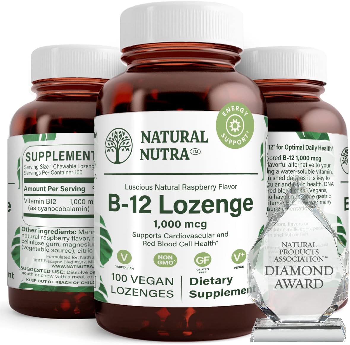 Vitamin B12 Supplement for Energy, Mood, and Nervous System Support - 100 Lozenges - BoostGo Australia