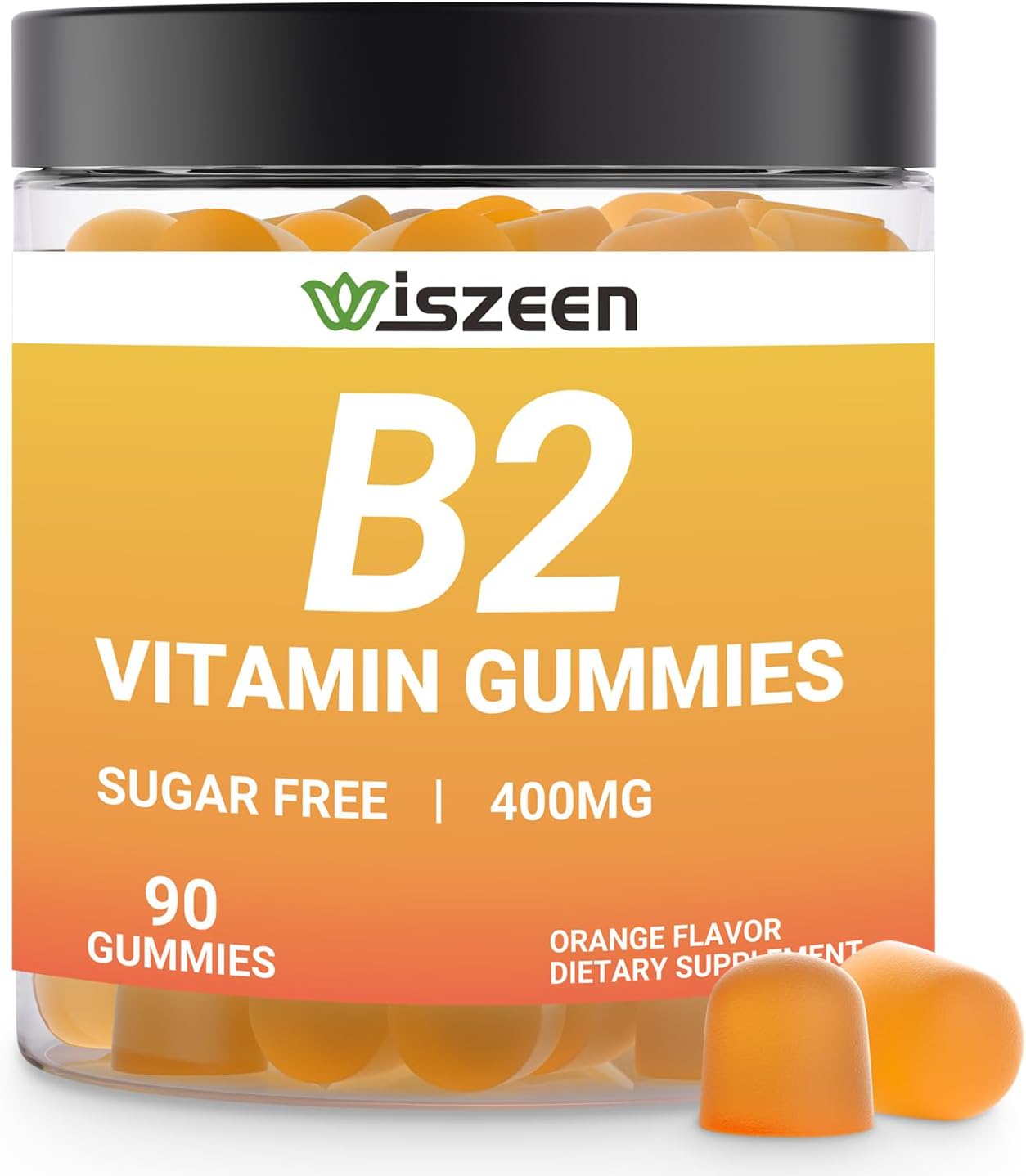 Vitamin B2 Gummies with Riboflavin 400mg for Kids & Adults - B2 Vitamins Supplement with Magnesium and CoQ10