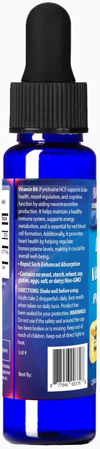 Vitamin B6 Pyridoxine HCI Liquid Supplement 2 oz - Dr's Advantage