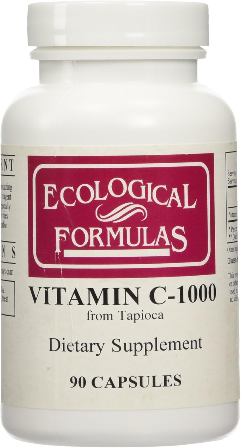 Vitamin C-1000 from Tapioca 90 Capsules by Ecological Formulas for Health and Beauty