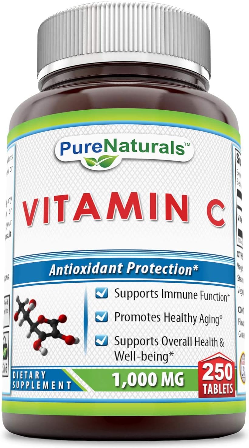 Vitamin C 1000mg Tablets - Immune Function Support, Overall Health & Well-Being, Healthy Aging - 250 Count