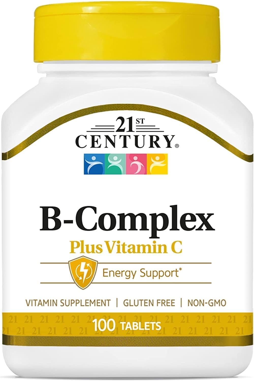 Vitamin C and B Complex Tablets for 21st Century Healthcare - 100 Count Pack