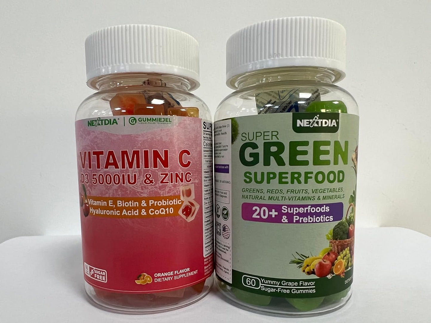 Vitamin C, D3, Zinc, and Super Greens Gummies for Immune Support