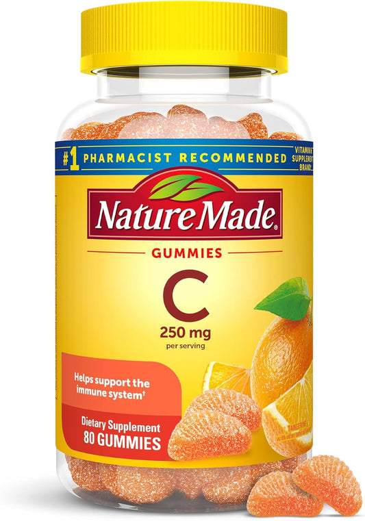 Vitamin C Gummies 250mg, Immune Support Supplement, 80 Count, 40 Day Supply by Nature Made