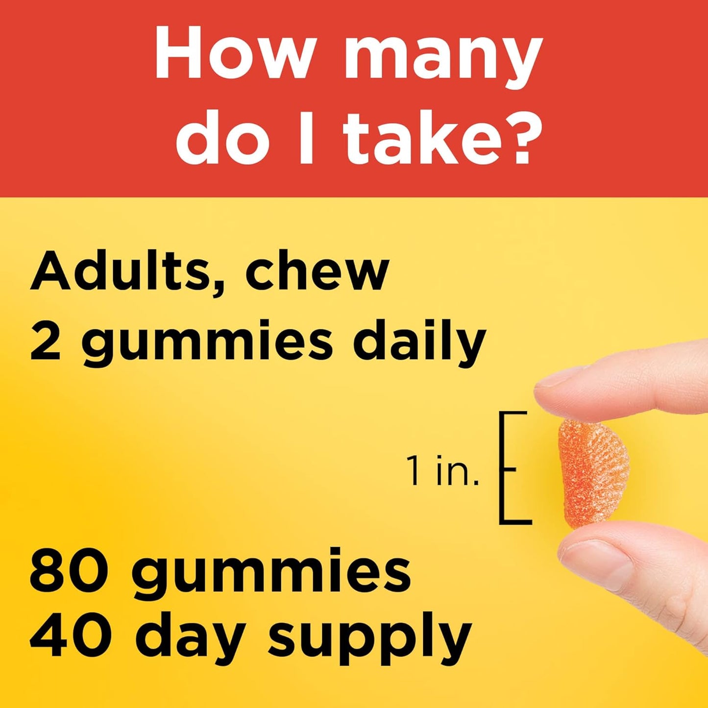 Vitamin C Gummies 250mg, Immune Support Supplement, 80 Count, 40 Day Supply by Nature Made