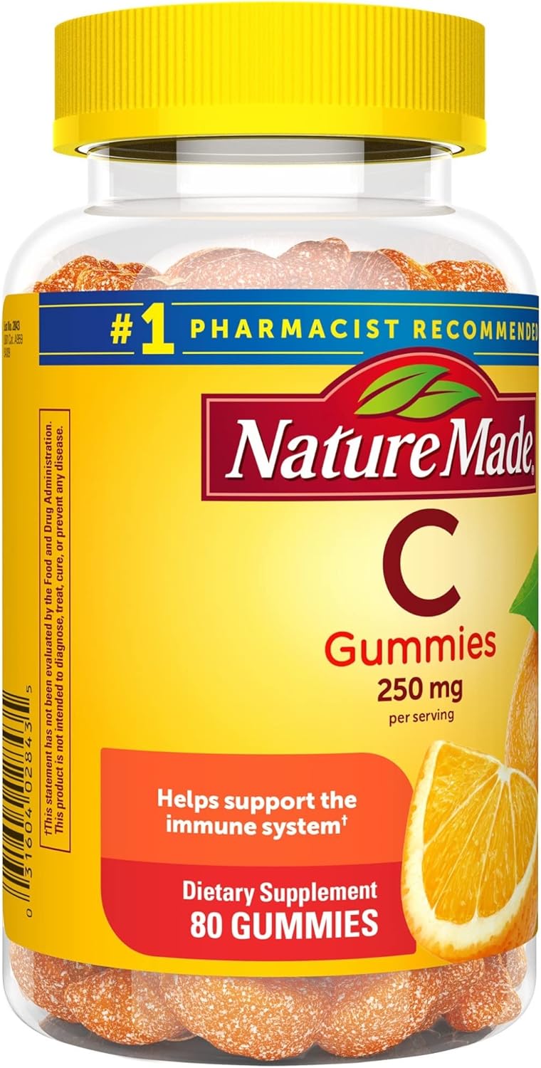 Vitamin C Gummies 250mg, Immune Support Supplement, 80 Count, 40 Day Supply by Nature Made
