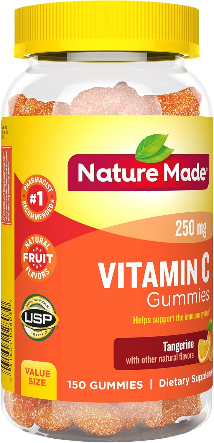 Vitamin C Gummies 250mg, Immune Support Supplement, 80 Count, 40 Day Supply by Nature Made