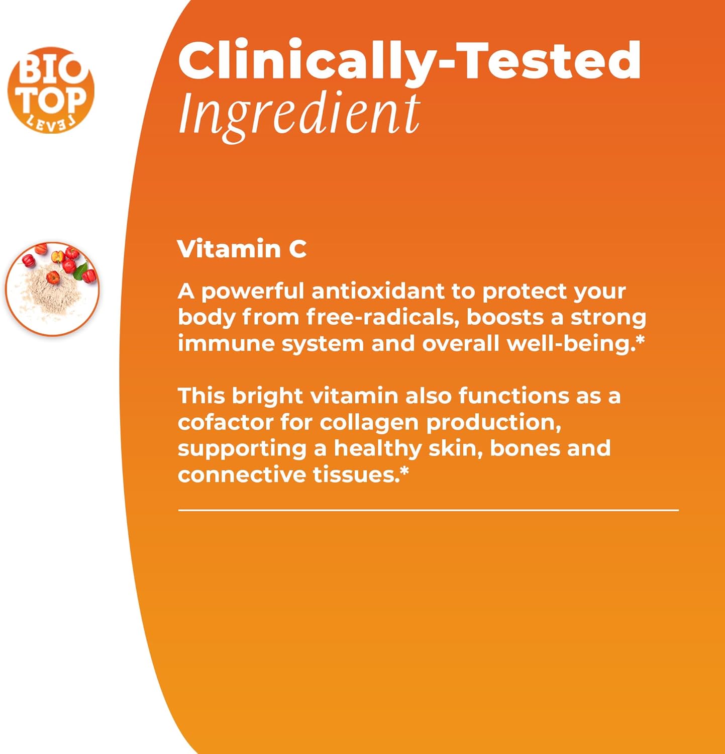 Vitamin C Liquid Drops for Immune Support and Overall Health by BIOTOPLEVEL