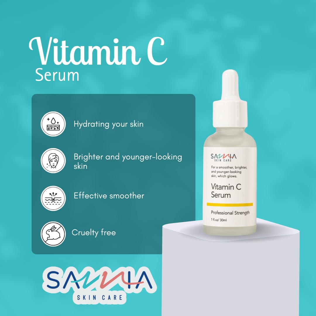 Vitamin C Serum for Face - Smoother, Brighter, Younger-looking Skin - Hydrates, Evens Out Skin Tone - 1 fl.oz/30ml