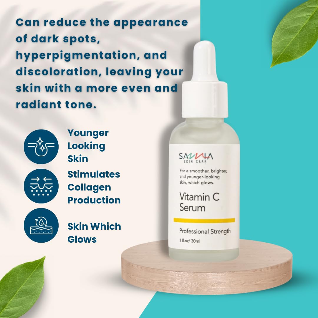 Vitamin C Serum for Face - Smoother, Brighter, Younger-looking Skin - Hydrates, Evens Out Skin Tone - 1 fl.oz/30ml