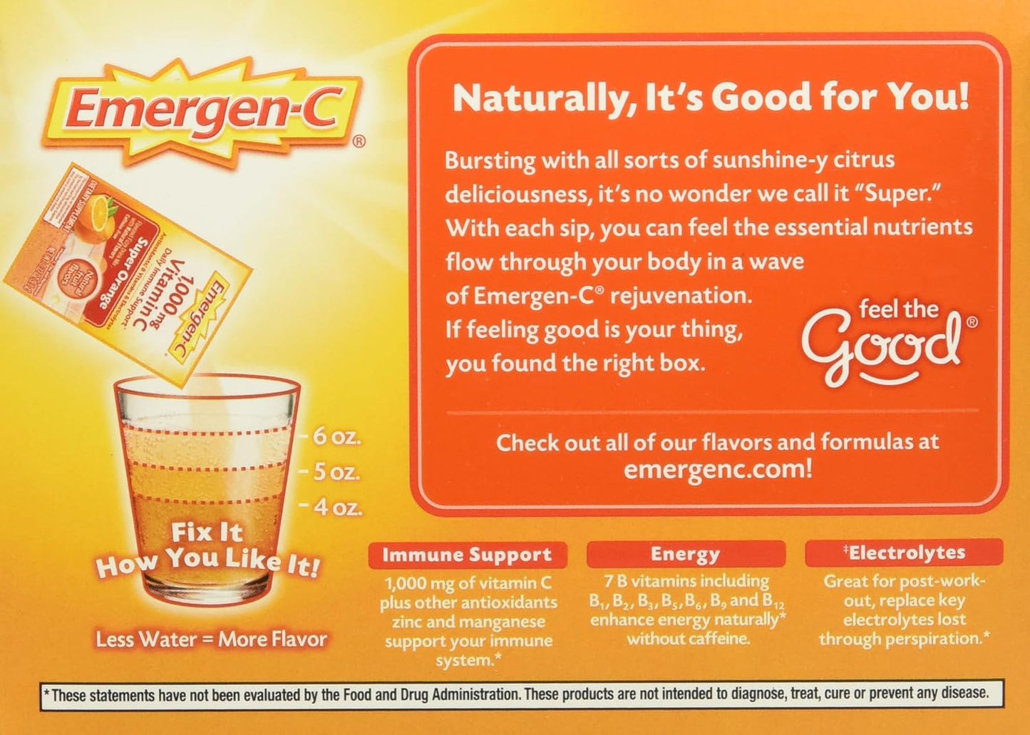 Vitamin C Supplement with Electrolytes for Immune Support and Energy Boost, 30 Count Packets