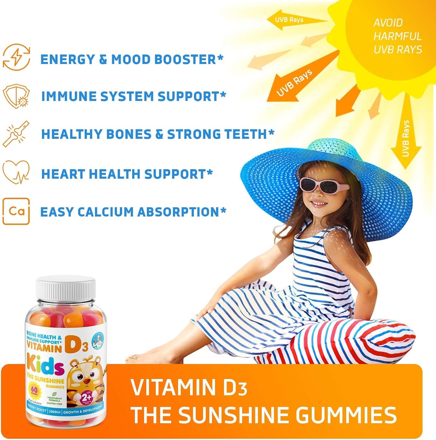 Vitamin D and Elderberry Gummies for Immunity Support - Vegetarian and Gelatin-Free - Kids and Adults Mega Boost - BoostGo Australia