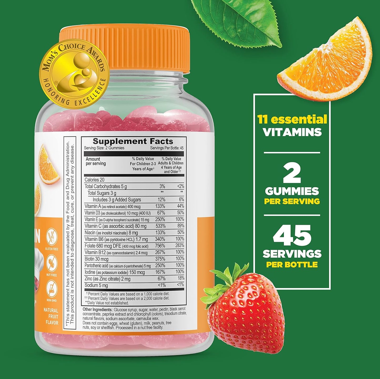 Vitamin D and Multivitamin Gummy Bundle for Kids - Delicious, Gluten Free, Non-GMO Chewables for Children's Health