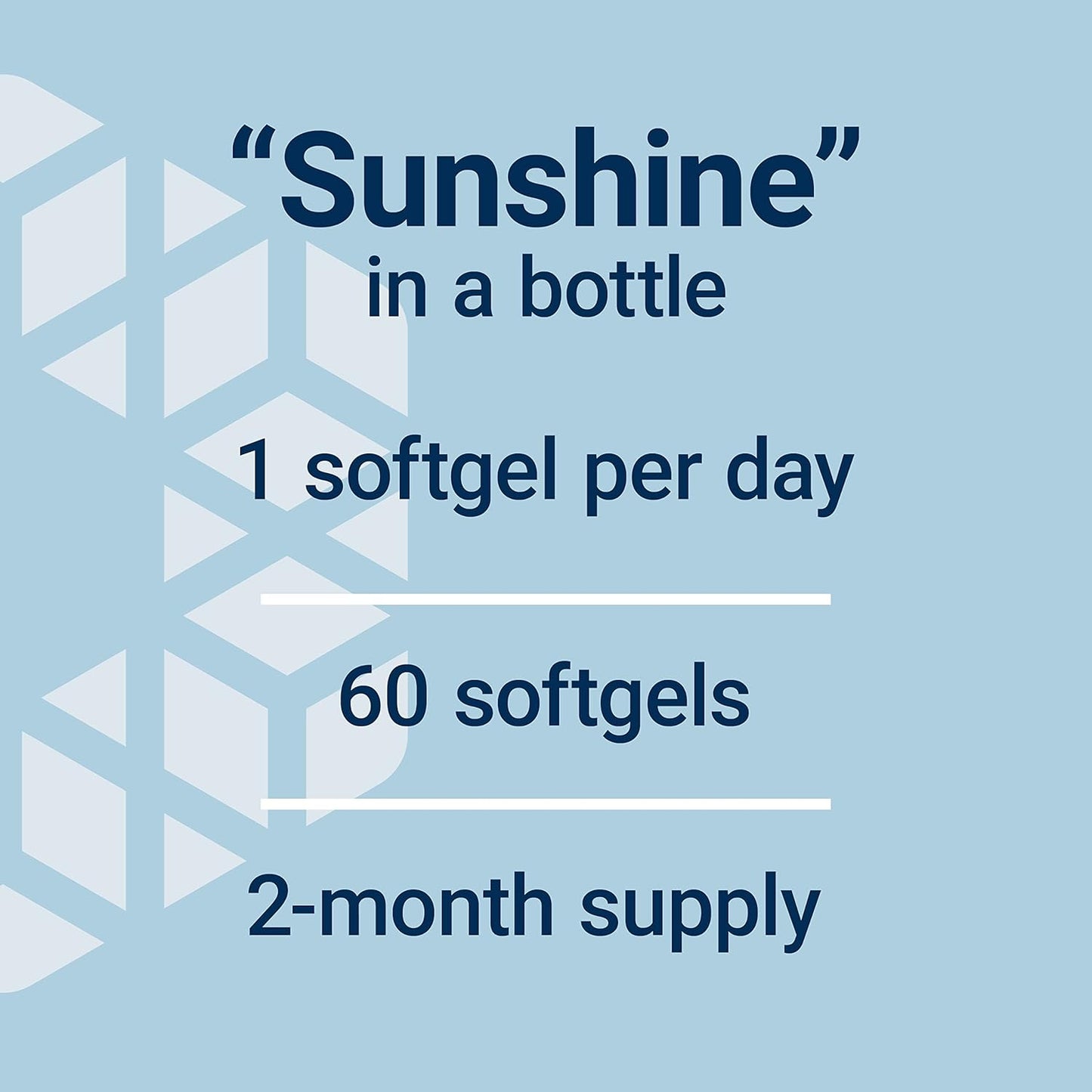 Vitamin D3 125 mcg (5000 IU) Softgels for Bone Health, Brain Function, and Immune Support - Gluten-free, Non-GMO - 60 Day Supply