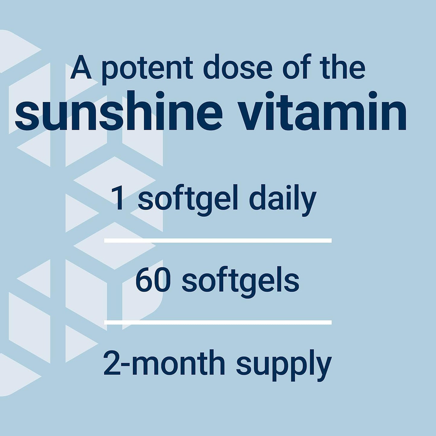 Vitamin D3 175 mcg (7000 IU) Softgels for Immune System, Bone Health, Brain Performance - 60 Count, 2 Month Supply