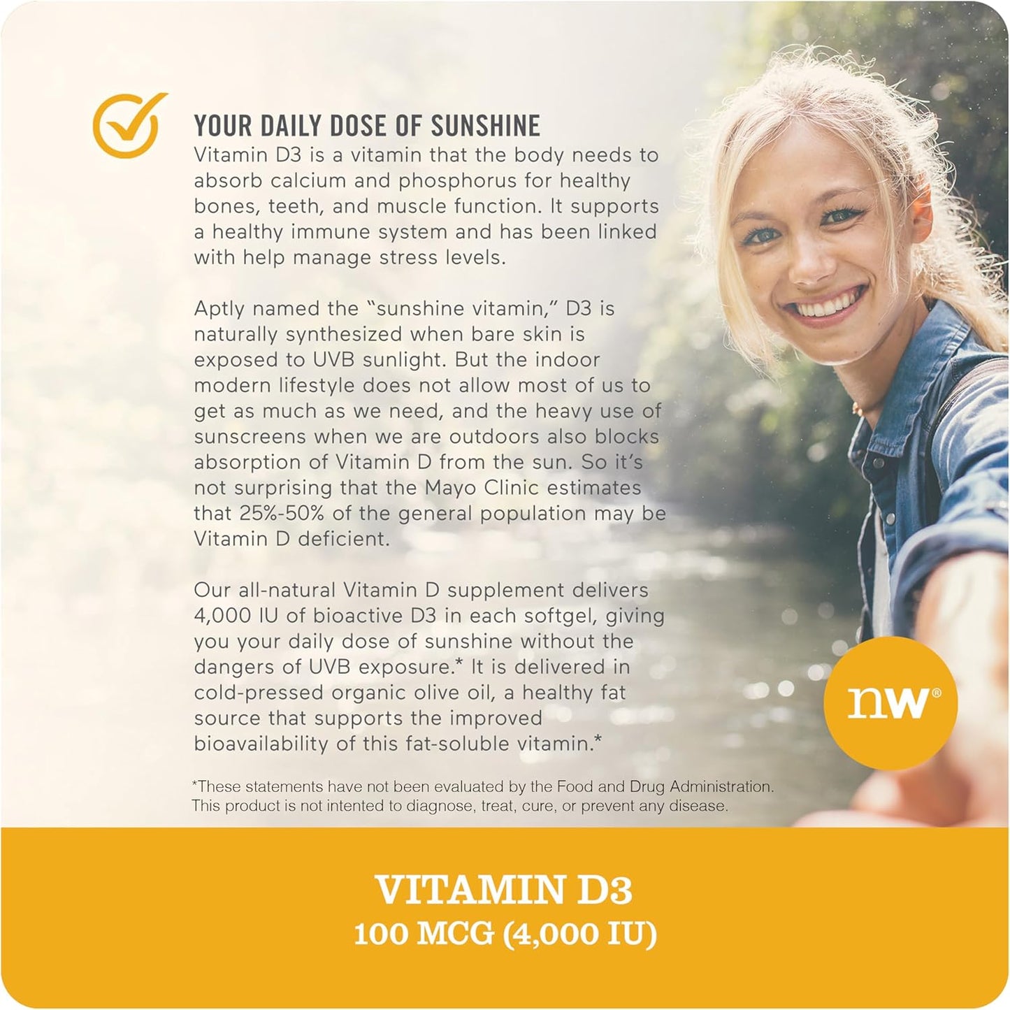 Vitamin D3 4000iu Softgels for Immune Support, Muscle & Bone Health - Non-GMO, Gluten Free - 200-Day Supply