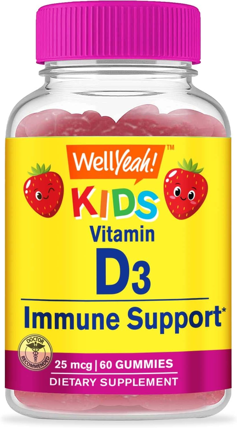Vitamin D3 and B Complex Gummies Bundle for Kids - Gluten Free, GMO Free, Chewable, Delicious Flavors