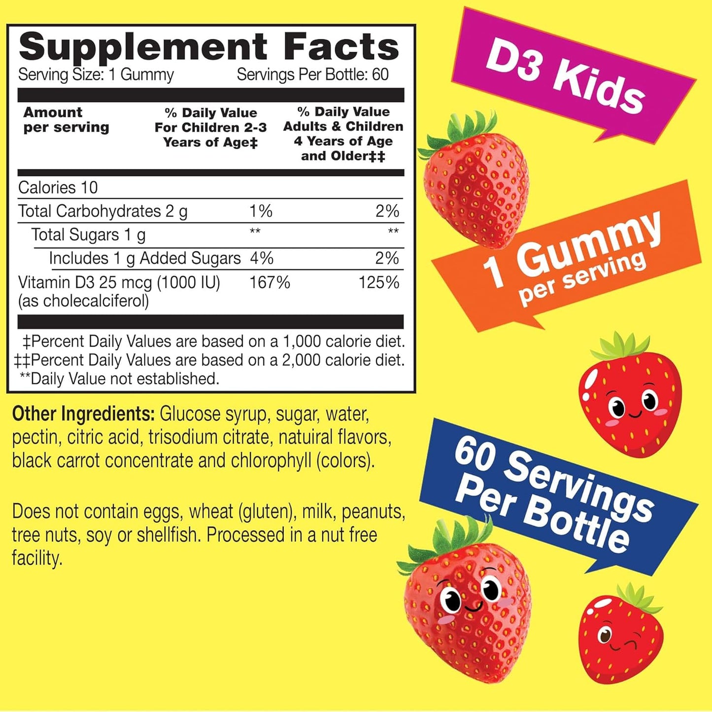 Vitamin D3 and B Complex Gummies Bundle for Kids - Gluten Free, GMO Free, Chewable, Delicious Flavors