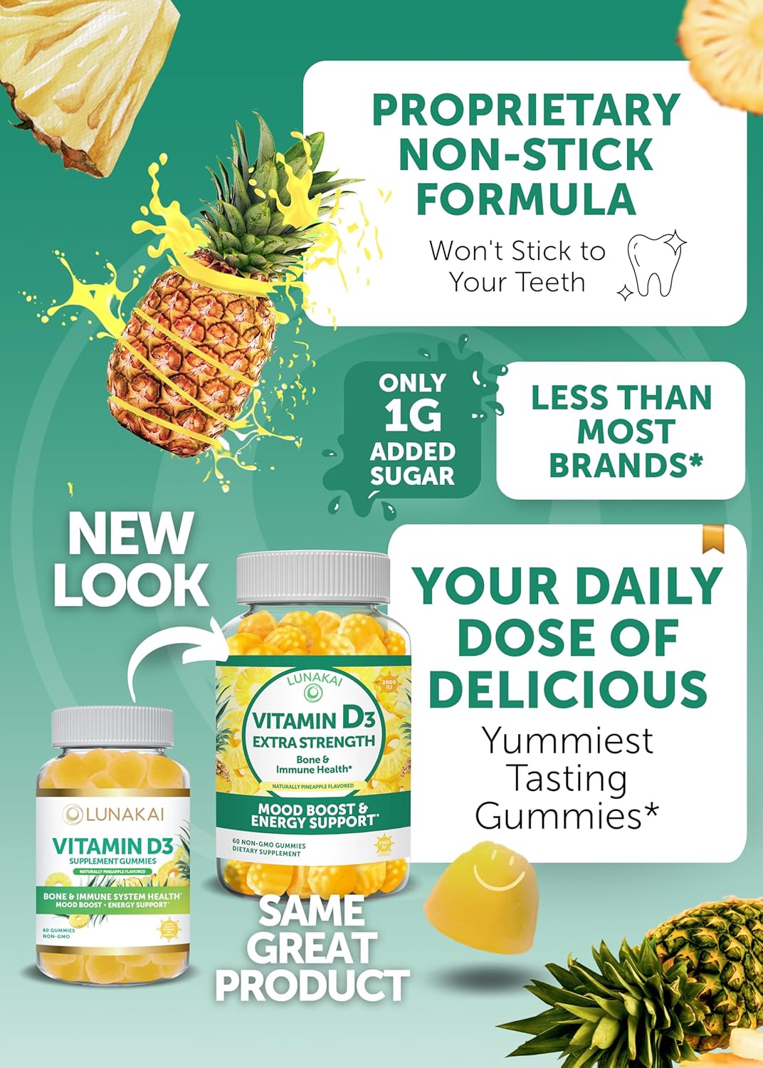 Vitamin D3 and B12 Gummies Bundle for Immunity, Bone, and Mood Support - High Absorption Energy Supplements with 2000IU VIT D3 and 3000mcg Methylcobalamin