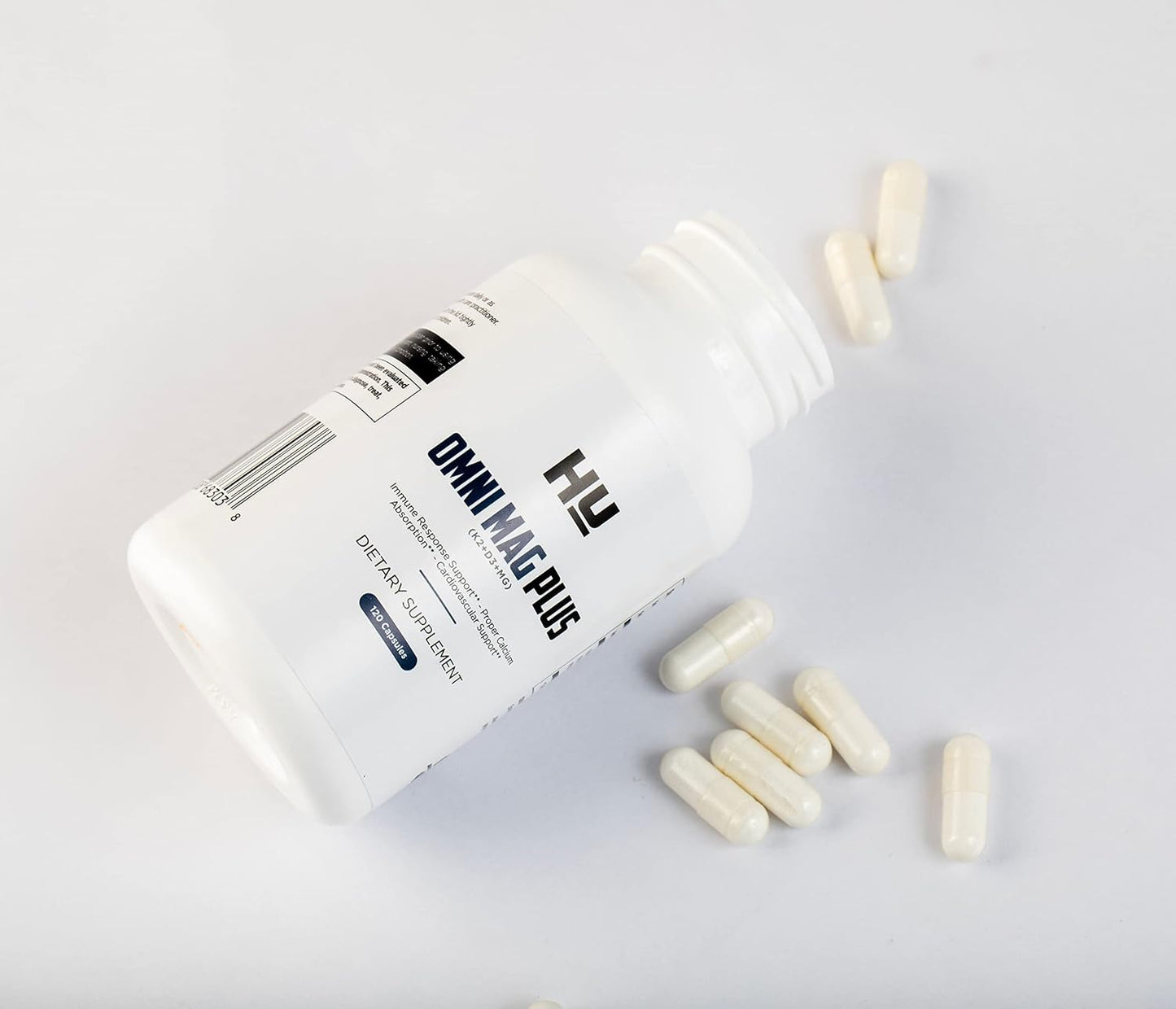 Vitamin D3, K2, & Magnesium Supplement - 5,000 IU D3, 120 mcg K2 (MK7), 75mg Mg - 120 Capsules