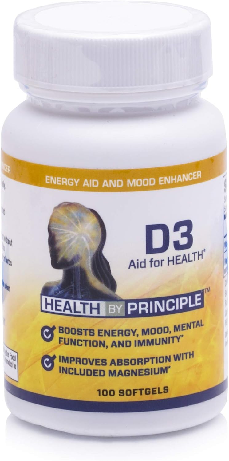 Vitamin D3 Softgels with Coconut Oil for Immune, Bone, and Cognitive Health - Natural, Organic, Gluten Free - 1 Mini Softgels