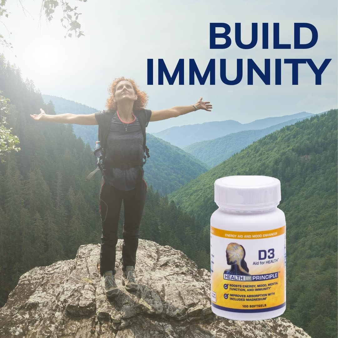 Vitamin D3 Softgels with Coconut Oil for Immune, Bone, and Cognitive Health - Natural, Organic, Gluten Free - 1 Mini Softgels