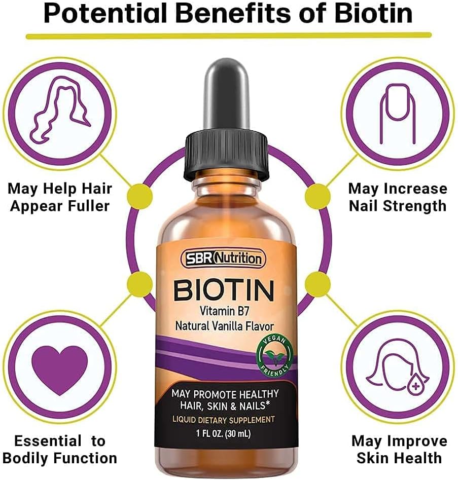 Vitamin D3K2 and Biotin Liquid Drops Bundle - Peppermint 1oz & Vanilla 2oz | Non-GMO, Gluten Free | for Adults & Kids