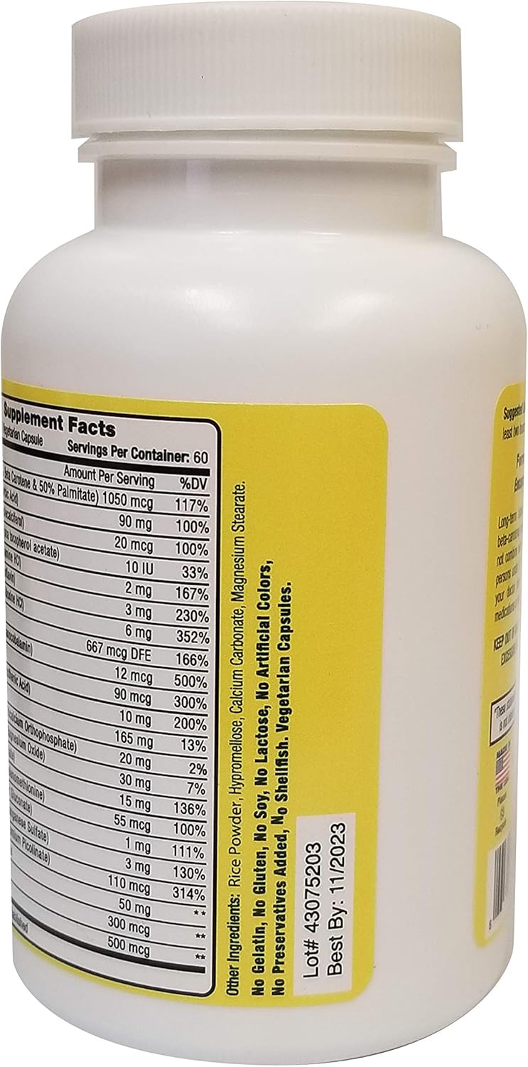 Vitamin K-Free Daily Multivitamin Capsules for Blood Thinners - 2 Month Supply