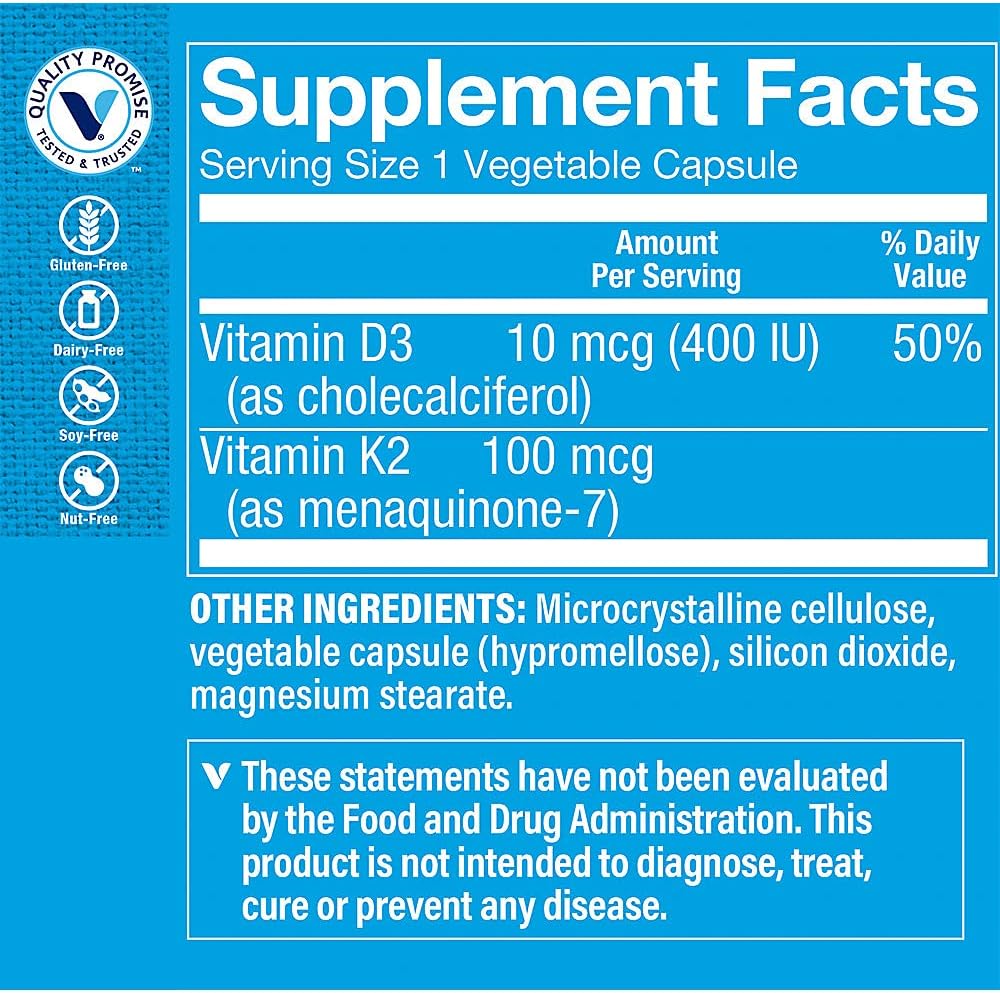 Vitamin K2-100 MCG (90 Vegetarian Capsules) from The Vitamin Shoppe - Improve Your Health Today