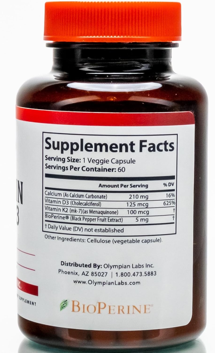 Vitamin K2 + D3 Capsules for Immune, Bone, and Heart Health - 60 Servings