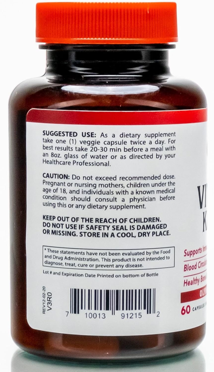 Vitamin K2 + D3 Capsules for Immune, Bone, and Heart Health - 60 Servings