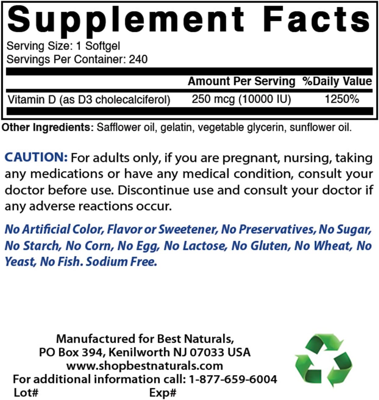 Vitamin K2 (MK7) with D3 & 10000 IU Vitamin D3 Supplement for Bone Health & Immune Support