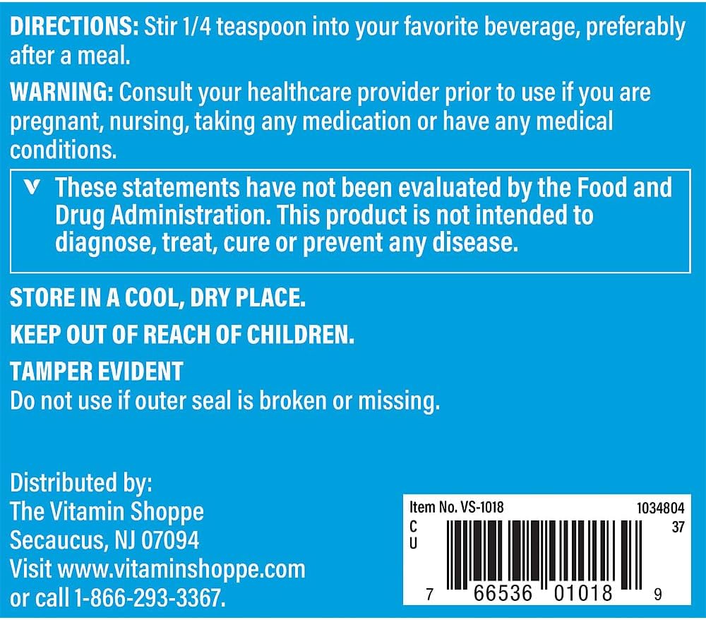 Vitamin Shoppe 1,000MG Vitamin C Powder for Immune & Cardiovascular Health (17 oz)