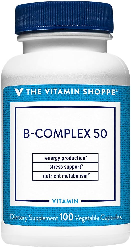 Vitamin Shoppe B-Complex 50: 100 Veggie Capsules - Essential B Vitamins for Energy and Wellness